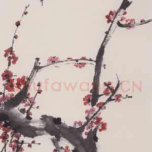1992年 彭友善《迎春图》国画花鸟作品图片鉴赏