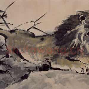 1983年 彭友善《神州狮吼》国画综合作品图片鉴赏