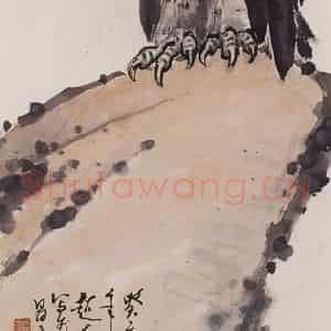 1983年 彭友善《鹰》国画花鸟作品图片鉴赏