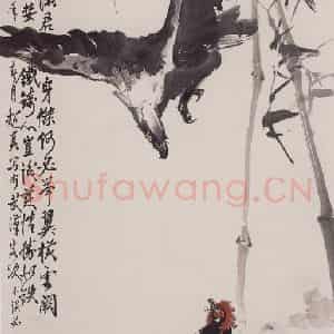 1984年 彭友善《慈情》国画花鸟作品图片鉴赏
