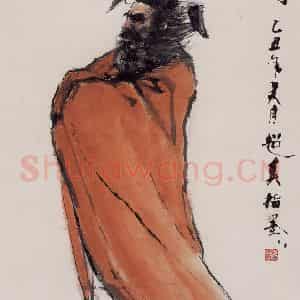 1985年 彭友善《正气》国画人物作品图片鉴赏