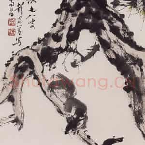 1988年 彭友善《野趣》国画花鸟作品图片鉴赏