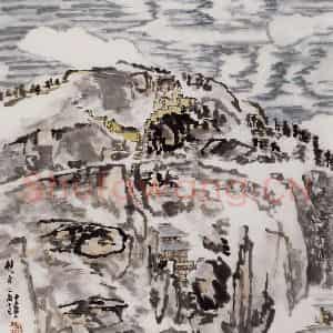2005年 童中焘《梵音》国画山水作品图片鉴赏