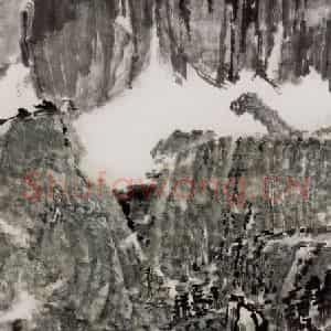 2005年 童中焘《渊明诗意》国画山水作品图片鉴赏