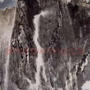 1985年 童中焘《华岳耸秀》国画山水作品图片鉴赏