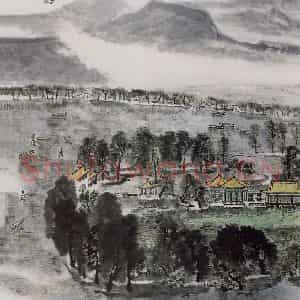 1984年 童中焘《晴方好》国画山水作品图片鉴赏