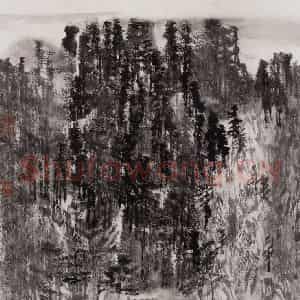 1992年 童中焘《山阴道上》国画山水作品图片鉴赏