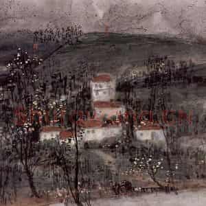 2005年 曾宓《春光装点谁家院》国画综合作品图片鉴赏