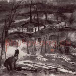 1998年 曾宓《怀旧》国画综合作品图片鉴赏
