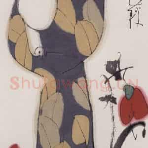 2005年 张桂铭《瓶花》国画花鸟作品图片鉴赏