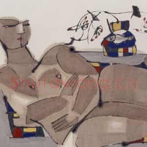 2005年 张桂铭《人体》国画人物作品图片鉴赏