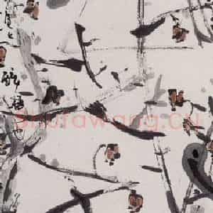 1986年 张桂铭《寒林独步》国画人物作品图片鉴赏