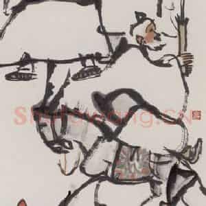 1987年 张桂铭《八仙图》国画人物作品图片鉴赏