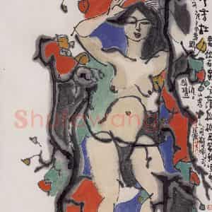 1987年 张桂铭《人体》国画人物作品图片鉴赏