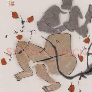 1990年 张桂铭《和鸣》国画综合作品图片鉴赏