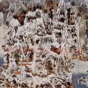 1998年 卓鹤君《冬》国画山水写意作品图片鉴赏