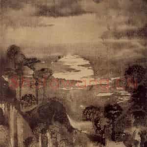 1982年 卓鹤君《湖光山色》国画山水写意作品图片鉴赏