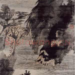 1986年 卓鹤君《太湖帆影》国画山水写意作品图片鉴赏