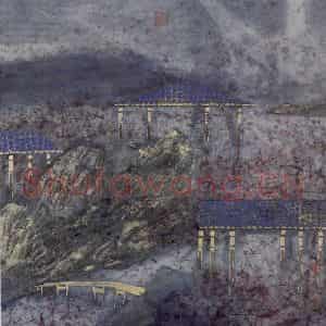1992年 卓鹤君《无题》国画山水写意作品图片鉴赏