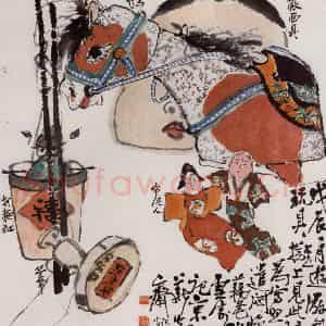 1928年 王雪涛《厂甸归来》国画人物作品图片鉴赏