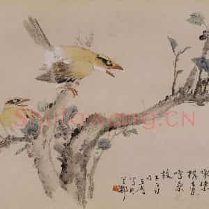 1964年 王雪涛《花鸟册页十开》国画花鸟作品图片鉴赏