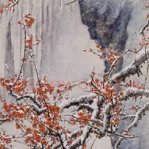 1972年 王雪涛《百丈冰前》国画花鸟作品图片鉴赏