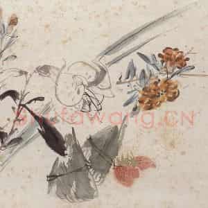 1933年 王雪涛《雪涛墨妙册页》国画花鸟作品图片鉴赏