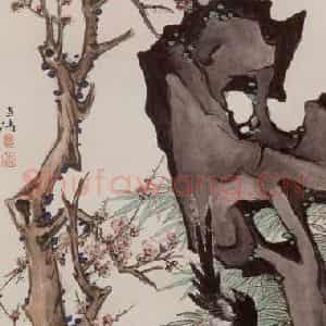 50年代 王雪涛《工写梅花喜鹊》国画花鸟作品图片鉴赏