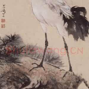 约1956年 王雪涛《高歌》国画花鸟作品图片鉴赏