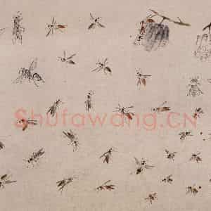 约1960年 王雪涛《草虫册页》国画花鸟作品图片鉴赏