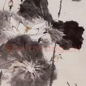 约1961年 王雪涛《荷花图》国画花鸟作品图片鉴赏