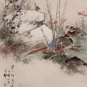 1961年 王雪涛《蜀山所见》国画花鸟作品图片鉴赏