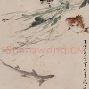 1962年 王雪涛《知鱼之乐》国画花鸟作品图片鉴赏