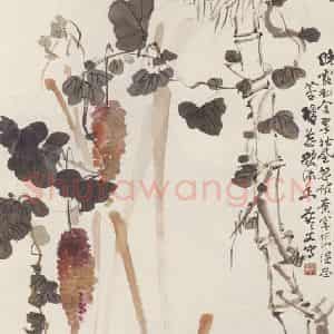 姚华《花卉图》国画花鸟作品图片鉴赏