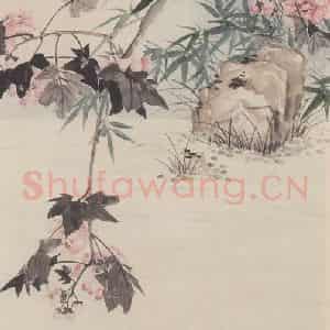 1923年 金城《花卉图》国画花鸟作品图片鉴赏