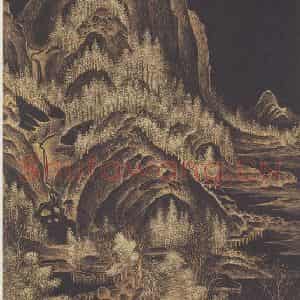 傅伒《山水图》国画山水作品图片鉴赏