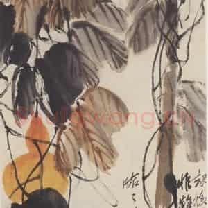 齐白石《葫芦图》国画花鸟作品图片鉴赏