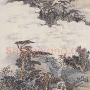 1938年 萧逊《山水图》国画山水作品图片鉴赏