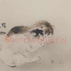 高奇峰《走兽图》国画综合作品图片鉴赏