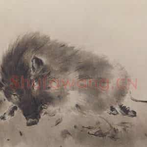高奇峰《走兽图》国画综合作品图片鉴赏