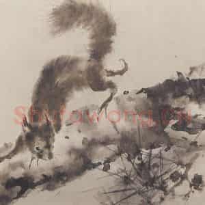 高奇峰《走兽图》国画综合作品图片鉴赏