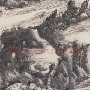 黄宾虹《云山深处图》国画山水作品图片鉴赏