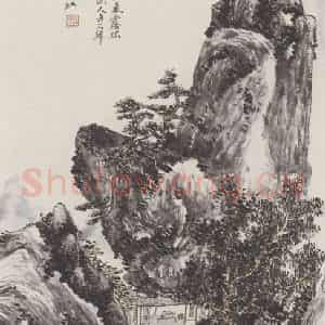 黄宾虹《山水图》国画山水作品图片鉴赏