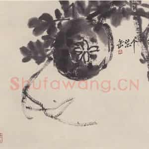 吴昌硕《花卉图》国画花鸟作品图片鉴赏