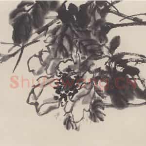 吴昌硕《花卉图》国画花鸟作品图片鉴赏