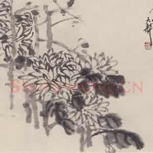 吴昌硕《花卉图》国画花鸟作品图片鉴赏