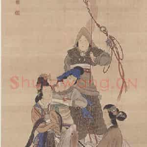 1897年 倪田《四红图》国画花鸟作品图片鉴赏