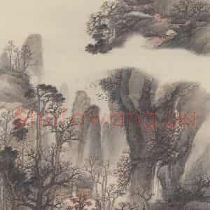 清代 吴庆云《山水图》国画山水作品图片鉴赏