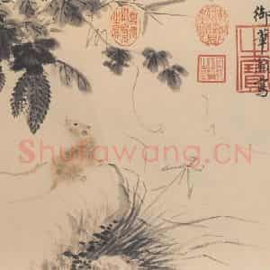 明代 朱瞻基《三鼠图》国画综合作品图片鉴赏