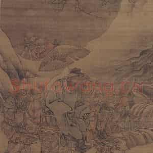 明代 戴进《钟馗夜游图》国画人物作品图片鉴赏